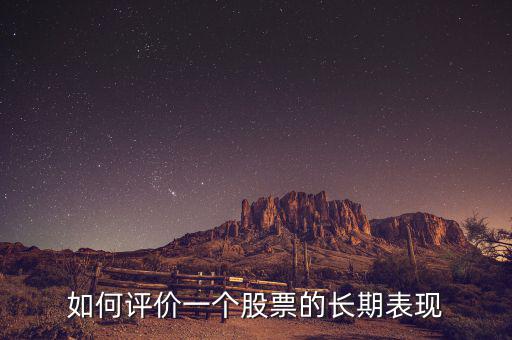 如何評價一個股票的長期表現