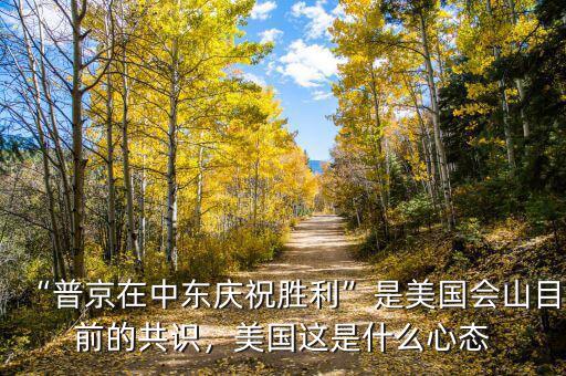 “普京在中東慶祝勝利”是美國會(huì)山目前的共識，美國這是什么心態(tài)