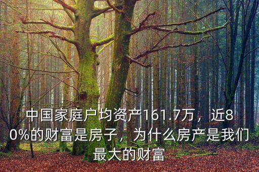 中國家庭戶均資產161.7萬，近80%的財富是房子，為什么房產是我們最大的財富