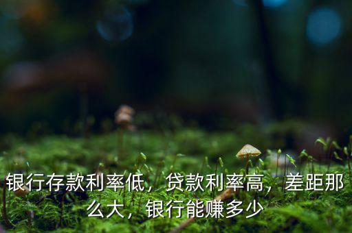 銀行存款利率低，貸款利率高，差距那么大，銀行能賺多少
