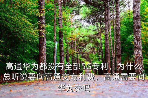 高通華為都沒有全部5G專利，為什么總聽說要向高通交專利費，高通需要向華為交嗎