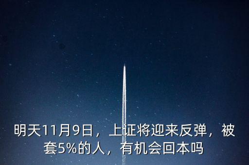 明天11月9日，上證將迎來反彈，被套5%的人，有機會回本嗎