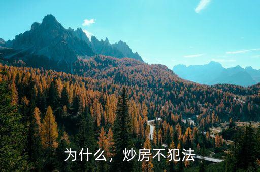 為什么，炒房不犯法