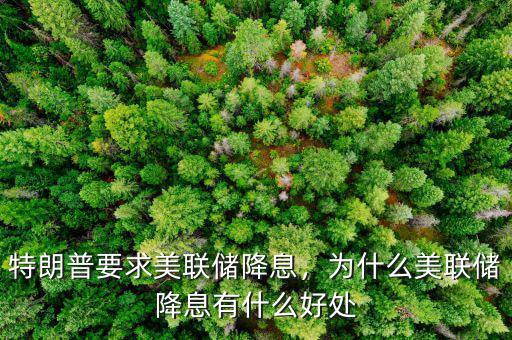 特朗普要求美聯(lián)儲(chǔ)降息，為什么美聯(lián)儲(chǔ)降息有什么好處