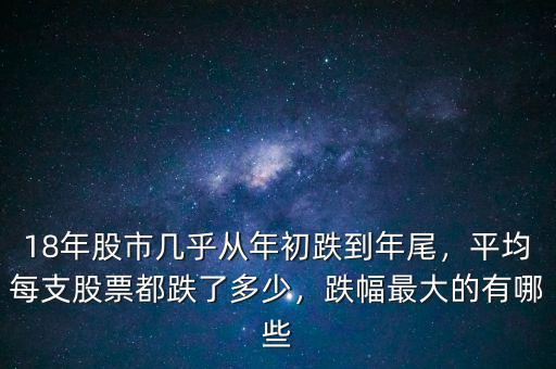 18年股市幾乎從年初跌到年尾，平均每支股票都跌了多少，跌幅最大的有哪些