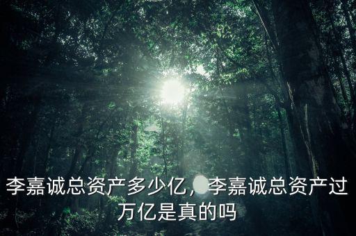 李嘉誠(chéng)總資產(chǎn)多少億，李嘉誠(chéng)總資產(chǎn)過(guò)萬(wàn)億是真的嗎