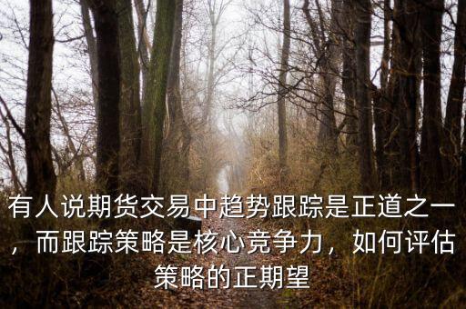 有人說(shuō)期貨交易中趨勢(shì)跟蹤是正道之一，而跟蹤策略是核心競(jìng)爭(zhēng)力，如何評(píng)估策略的正期望