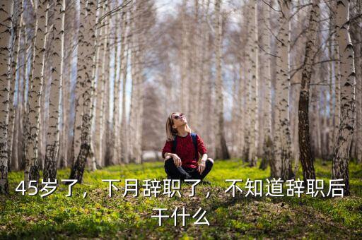 45歲了，下月辭職了，不知道辭職后干什么