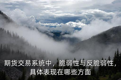 期貨交易系統(tǒng)中，脆弱性與反脆弱性，具體表現(xiàn)在哪些方面