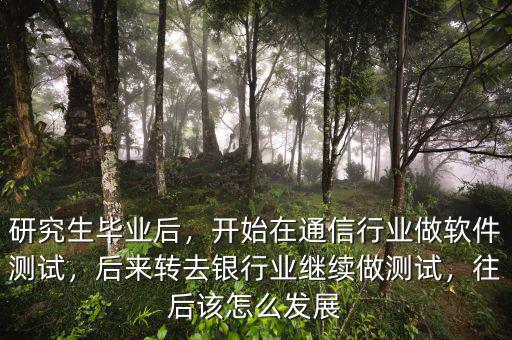 研究生畢業(yè)后，開(kāi)始在通信行業(yè)做軟件測(cè)試，后來(lái)轉(zhuǎn)去銀行業(yè)繼續(xù)做測(cè)試，往后該怎么發(fā)展