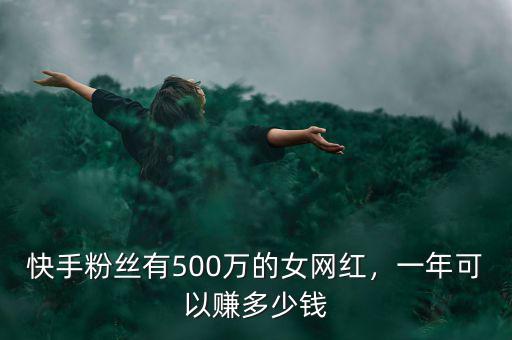 快手粉絲有500萬的女網(wǎng)紅，一年可以賺多少錢