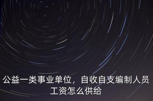 公益一類事業(yè)單位，自收自支編制人員工資怎么供給