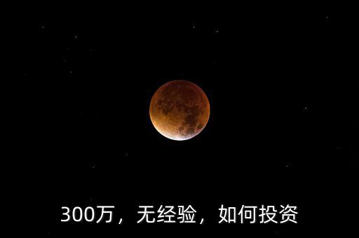 300萬(wàn)，無(wú)經(jīng)驗(yàn)，如何投資