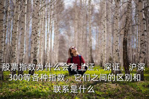 股票指數(shù)為什么會有上證、深證、滬深300等各種指數(shù)，它們之間的區(qū)別和聯(lián)系是什么
