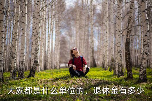 大家都是什么單位的，退休金有多少