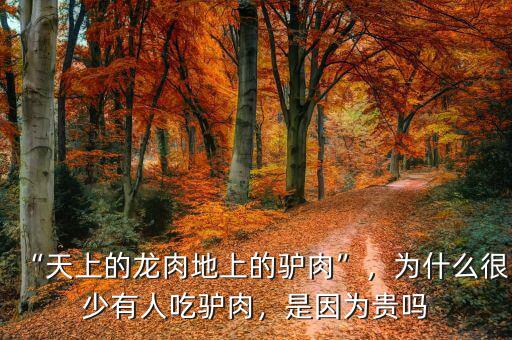 “天上的龍肉地上的驢肉”，為什么很少有人吃驢肉，是因為貴嗎