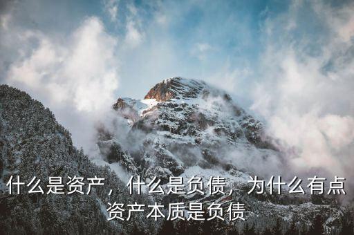 什么是資產(chǎn)，什么是負(fù)債，為什么有點(diǎn)資產(chǎn)本質(zhì)是負(fù)債