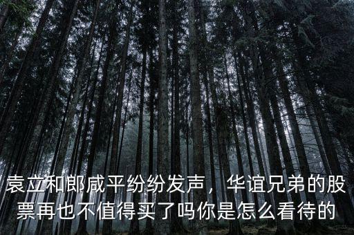 袁立和郎咸平紛紛發(fā)聲，華誼兄弟的股票再也不值得買(mǎi)了嗎你是怎么看待的