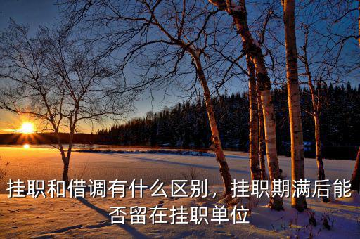 掛職和借調(diào)有什么區(qū)別，掛職期滿后能否留在掛職單位
