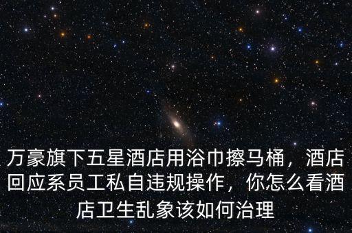 萬豪旗下五星酒店用浴巾擦馬桶，酒店回應系員工私自違規(guī)操作，你怎么看酒店衛(wèi)生亂象該如何治理