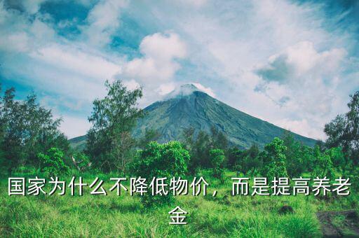國(guó)家為什么不降低物價(jià)，而是提高養(yǎng)老金
