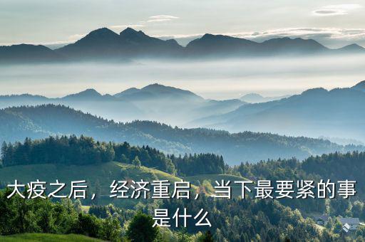 大疫之后，經(jīng)濟(jì)重啟，當(dāng)下最要緊的事是什么