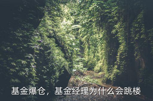基金爆倉，基金經(jīng)理為什么會(huì)跳樓