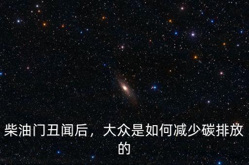 柴油門丑聞后，大眾是如何減少碳排放的
