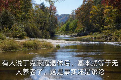 有人說丁克家庭退休后，基本就等于無人養(yǎng)老了，這是事實還是謬論