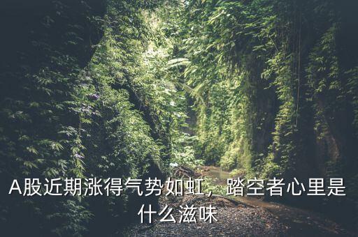 A股近期漲得氣勢(shì)如虹，踏空者心里是什么滋味