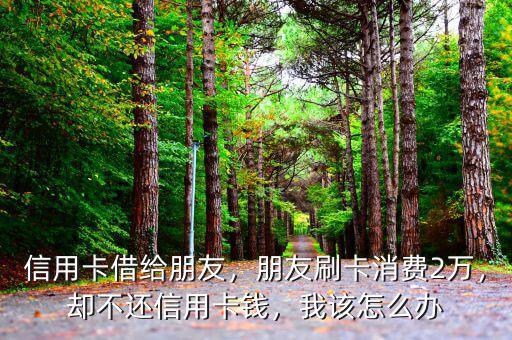 信用卡借給朋友，朋友刷卡消費2萬，卻不還信用卡錢，我該怎么辦