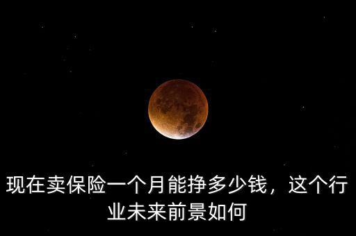現(xiàn)在賣保險(xiǎn)一個(gè)月能掙多少錢，這個(gè)行業(yè)未來(lái)前景如何