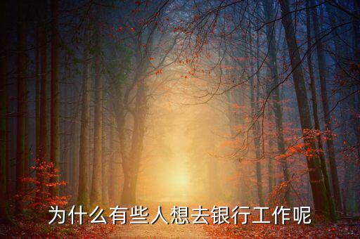 為什么選擇銀行工作,作為想進入銀行工作的應屆生