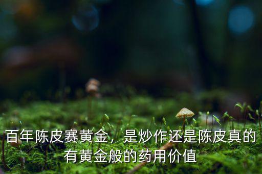 百年陳皮賽黃金，是炒作還是陳皮真的有黃金般的藥用價值