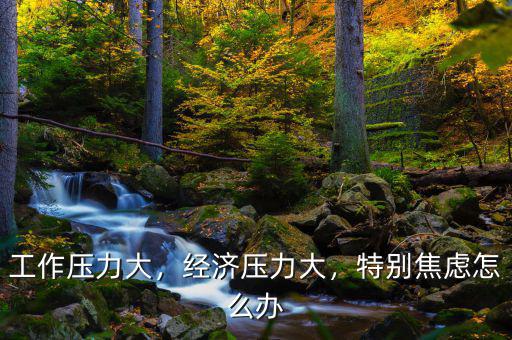 工作壓力大，經(jīng)濟壓力大，特別焦慮怎么辦
