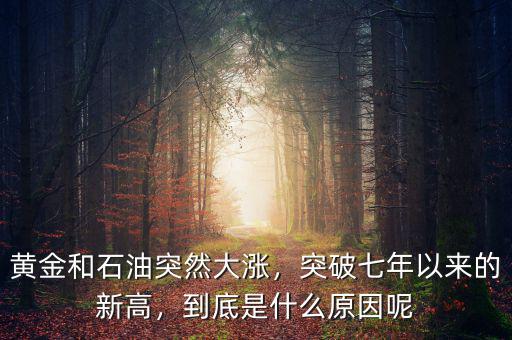 黃金和石油突然大漲，突破七年以來的新高，到底是什么原因呢