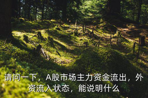 請問一下，A股市場主力資金流出，外資流入狀態(tài)，能說明什么