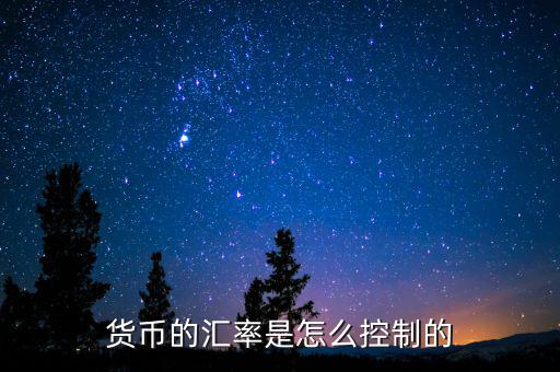 中國(guó)匯率怎么來(lái)的,貨幣的匯率是怎么控制的