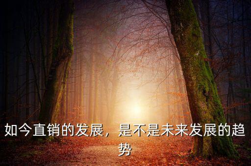 如今直銷的發(fā)展，是不是未來發(fā)展的趨勢(shì)