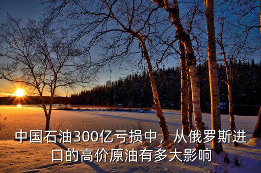 中國(guó)石油300億虧損中，從俄羅斯進(jìn)口的高價(jià)原油有多大影響