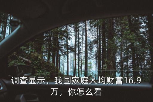 調(diào)查顯示，我國家庭人均財富16.9萬，你怎么看