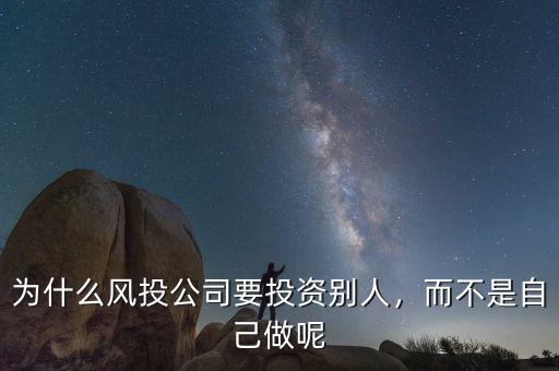 為什么風投公司要投資別人，而不是自己做呢