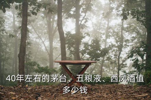 40年左右的茅臺、五糧液、西鳳酒值多少錢
