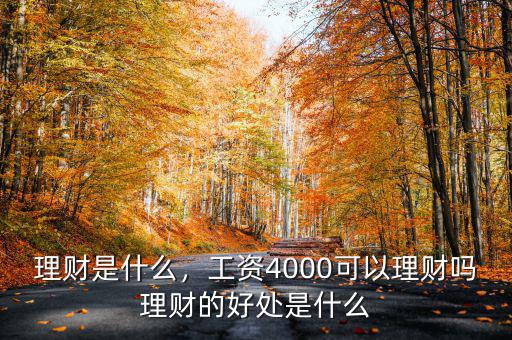 理財是什么，工資4000可以理財嗎理財?shù)暮锰幨鞘裁? class=