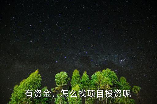 有資金，怎么找項(xiàng)目投資呢