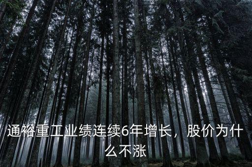 通裕重工業(yè)績連續(xù)6年增長，股價(jià)為什么不漲