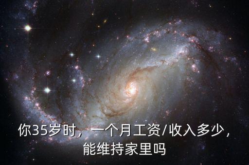 你35歲時，一個月工資/收入多少，能維持家里嗎