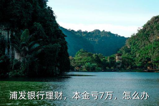 浦發(fā)銀行理財(cái)，本金虧7萬(wàn)，怎么辦