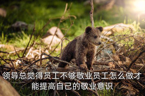 領導總覺得員工不夠敬業(yè)員工怎么做才能提高自己的敬業(yè)意識