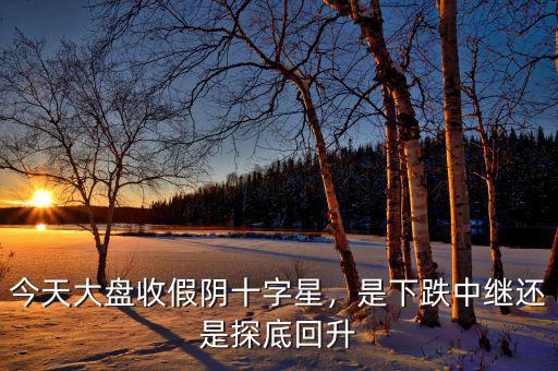 今天大盤收假陰十字星，是下跌中繼還是探底回升